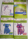 DIY Unicorn Cat Dog Whale Kids Foam Art Craft Kit Bundle Lot 4 Model