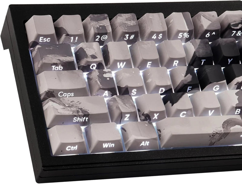 PBT Side Print Keycaps,135 Keys Dye Sub Shine Through Keycap Set Model