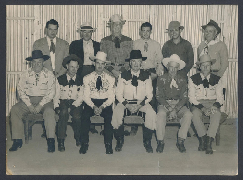 Vintage c1950s Petaluma California Fair Board Members Photo in Western Wear READ Model