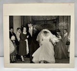 Wedding Couple Photo Vintage Black White 2 on each board 7 1/2
