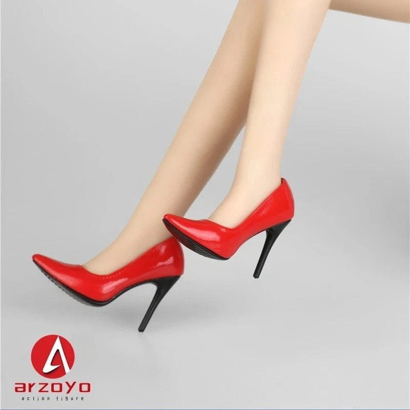 TCT-012B 1:6 Female Red Cusp High-heeled Shoes Model Fit 12''OB OD Action Figure Model