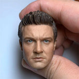 1/6 Jeremy Renner Movie Head Carved Model DIY 12inches Figure Model
