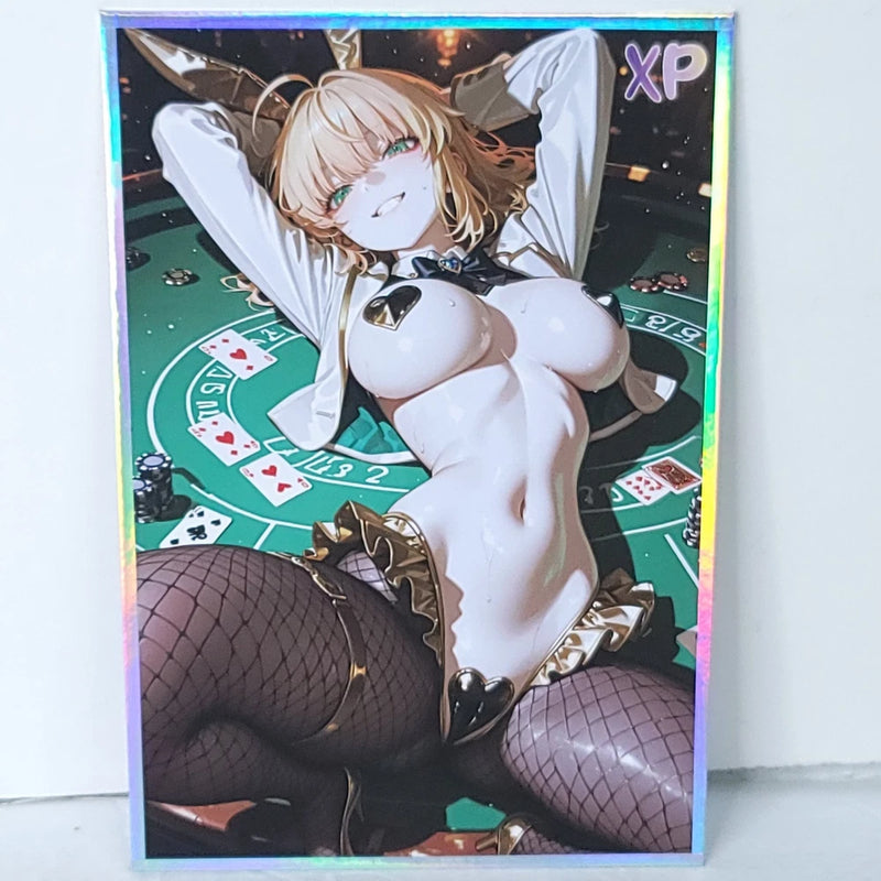 Aglaea Honkai Poker Premium Waifu Card Anime Girl Wall Art Oversized Board A5 Model