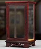Natural Rosewood Trim Display Cover Case Art Statue Antique Protection Decor Model