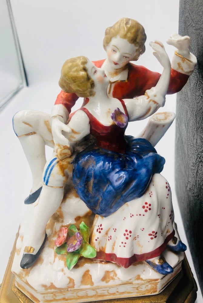 Rare 1920¡¯s Antique German Thuringen Porcelain Sheep Couple Gift Ideas Dresden Model