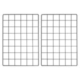 2Pcs Iron Wire Grid Panel Board Photo Display Holder Hanging Frame Black 16"x12" Model