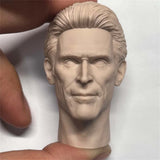 1/6 Scale Unpainted Willem Dafoe Head Carving Sculpt Model Toys Model