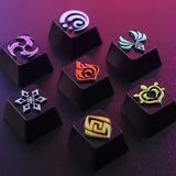 Genshin Impact keycap Seven element Zinc Alloy Keycap For CHERRY MX Keyboard Model