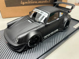 Ignition Model 1/18 Porsche RWB 964 Matte Black Resin Model Car -- IG2463 Model