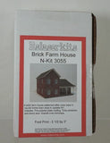 NOS RS Laser Kits BRICK FARM HOUSE N Scale Building / Structure Kit - 3055 Model