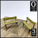 1:48 Scale 5' Park Bench Kit x3 (unfinished wood kit) PNWM Model