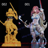 Red Sonja 2 Head 1/8 1/6 1/4 Model Kit Unpainted Unassembled 2 Ver. 3D Print GK Model