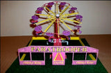 HO Scale Carnival Fair Ride: Paratrooper Card Kit YOU BUILD! LEDs Rare Kit! Model