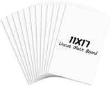 11X17 Uncut Mat Boards, 12 Pack White Picture Backing Boards Model