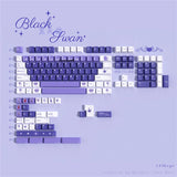 Honkai Star Rail Black Swan 140 Keycaps Anime PBT Dye-sub for Cherry MX Keyboard Model