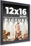 12x16 Frame Black Passaggi Solid Wood Picture Frame Width 1.5 Inches | Interior Model