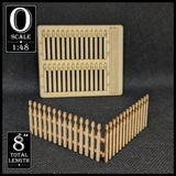 1:48 Scale Gothic Picket Style Fence Kit (8 linear inches) (unpainted wood) PNWM Model