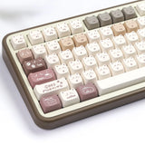 Cute Coffee Kitten MAO Profile Dye Sublimation Kawaii Keycap Set Model