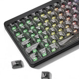 dagaladoo Black Low Profile Keyboard keycaps,Clear Key caps Jelly Set Model
