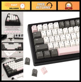Custom Black & White Japanese Keycaps Set - 134 Dye-Sublimation Cherry Profile f Model