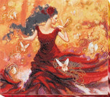 Bead embroidery kit Dancing Light needlework kit Art canvas beadwork pattern Model