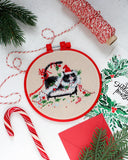 DIY Counted Cross Stitch Kit "Impudent muzzle" with hoop Model