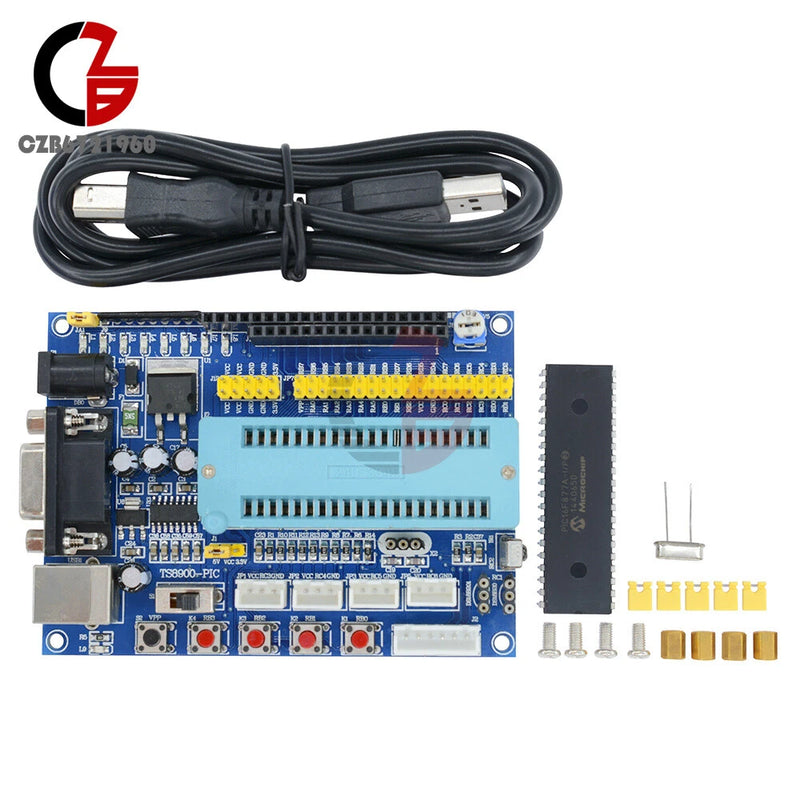 PIC16F877A PIC Microcontroller Development Board USB 12V DC Power ICSP Interface Model