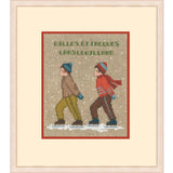 Le Bonheur des Dames counted cross stitch kit "Two Skaters", 12x15cm, DIY Model