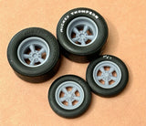 1/24 Scale:  17/15-inch ??Torq Thrust D?? Wheels W/Drag Slicks; Resin Model