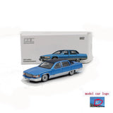 1/64 GOC 1993 Cadillac Fleetwood Brougham old version Blue Collectible Car Model Model