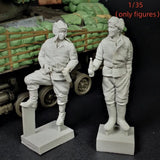 1/35 resin figure model kit WW II Soviet soldiers 2 man unassembled unpainted Model