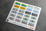 1:24 3D License Plates for scale model Cars Alabama Georgia Model