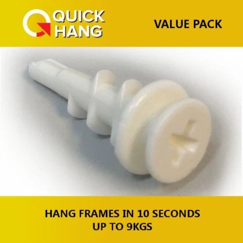 250pc QuickHang Screws -Gyprock/ Plaster Board Photo Picture Frame Fastener Hang Model