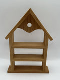 Wooden Birdhouse Shadow Box Display Shelf for Miniatures 3 Shelves 9 in Model