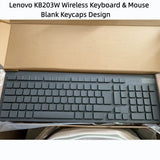 ?Original Lenovo KB203W Wireless Keyboard & Mouse Combo - Blank Keycaps Design Model