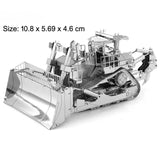 3D Metal Puzzle Components Bulldozer Model DIY Puzzle Assembly Adult Toys - Model