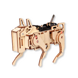 DIY Voice-Control Mechanical Dog Model Kit Wooden Puzzle Building Kids Toy Model