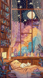 DIY Cross-Stitch Kit Crystal Moonlight Needlepoint Craft Kit Stitching Art Set Model