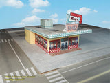 Z Scale Building Macy's Diner -  PRE-CUT Card Stock (PAPER) Kit  MD1Z Model