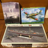 Tamiya Zero Fighter Type 52 and Hasegawa 1/350 Destroyer Yukikaze Kit Set Model