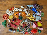 50 plus Charm ect. Lot Assorted Plastic, Multicolor, Cracker Jack ¡ª Charms