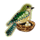 DIY Brooch making kit "Bird in the nest" 1.6"x2.2" Model