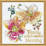 Design Works counted cross stitch kit "Family Blessing", 25x25cm Model