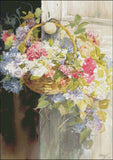 Needlework Crafts Full Embroidery Counted Cross Stitch Kits 14 ct Door Flowers Model