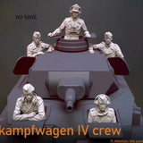 1/35 Scale WW2 German Tank 5 Soldiers Resin Figures Models Kits Toys Model