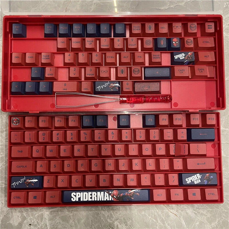 Marvel Spider Man Keycap Set Cherry Profile PBT for Mechanical Keyboard Boxed Model
