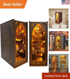 Unique DIY Book Nook Kit for Adults & Teens - Enchanting Bookshelf Decoration Model