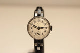 VINTAGE WW2 ERA NICE RARE SMALL CHROMED MECHANICAL LADIES WATCH "PARA" 15J Model