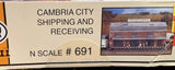 Con-Cor Cambria City Shipping & Receiving N Scale Kit Plastic Easy 691 NOS Model