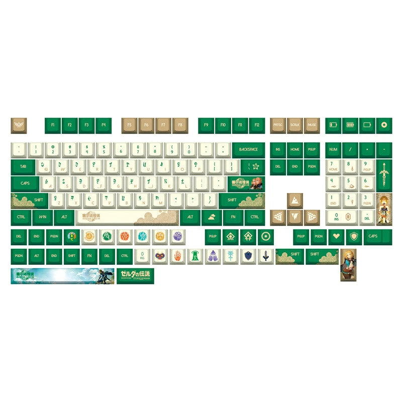 The Legend of Zelda Tears of the Kingdom PBT Keycap Set for Cherry MX Mechanical Model